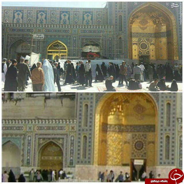 پنجره فولاد حرم امام رضا(ع) جابه جا شد +عکس