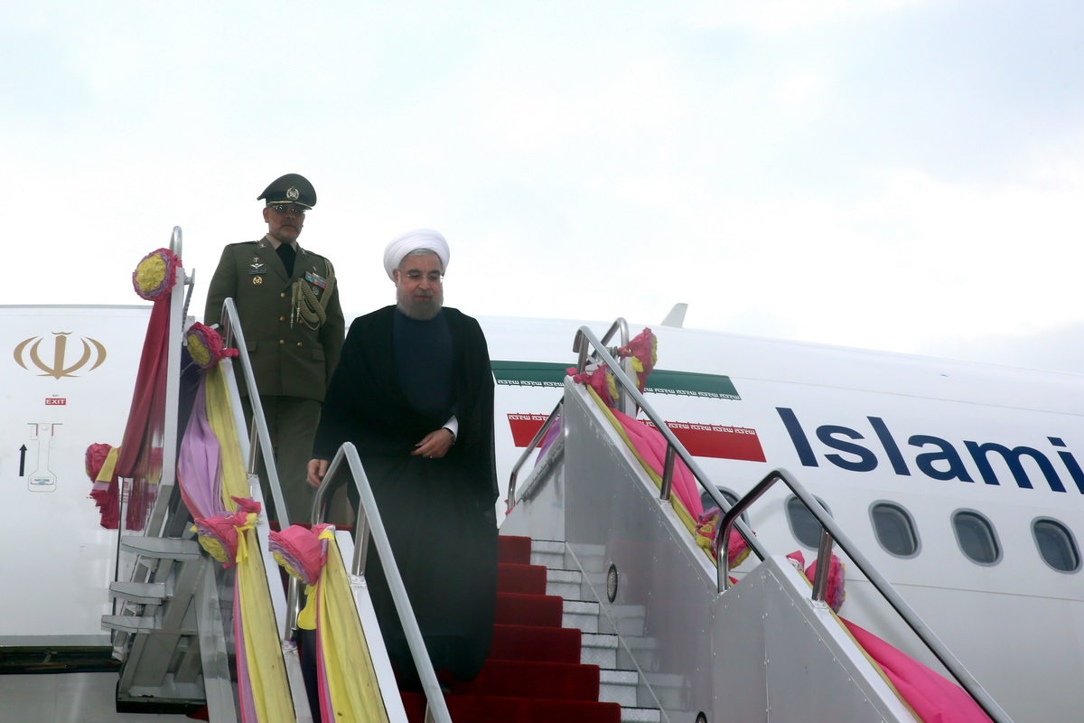 روحانی وارد بانکوک شد + فیلم