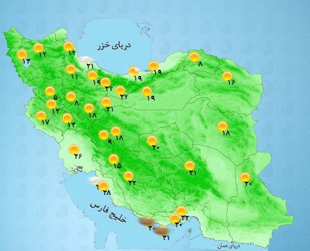 شهرکرد خنک ترین استان کشور + جدول