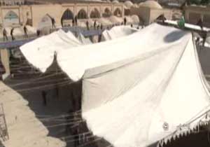 برپايی خيمه 400 ساله حسينی در اصفهان + فیلم
