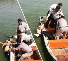 نجات جان جوان غرق شده در لاهیجان