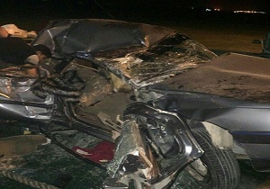 واژگونی مرگبار پژو 405 در جاده زنجان - قزوین