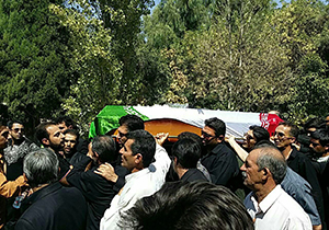 تشییع پیکر گلبادنژاد قهرمان دوچرخه سواری + تصاویر