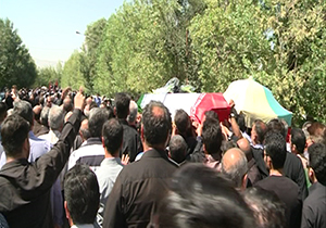 تشییع پیکر گلبادنژاد قهرمان دوچرخه سواری + تصاویر