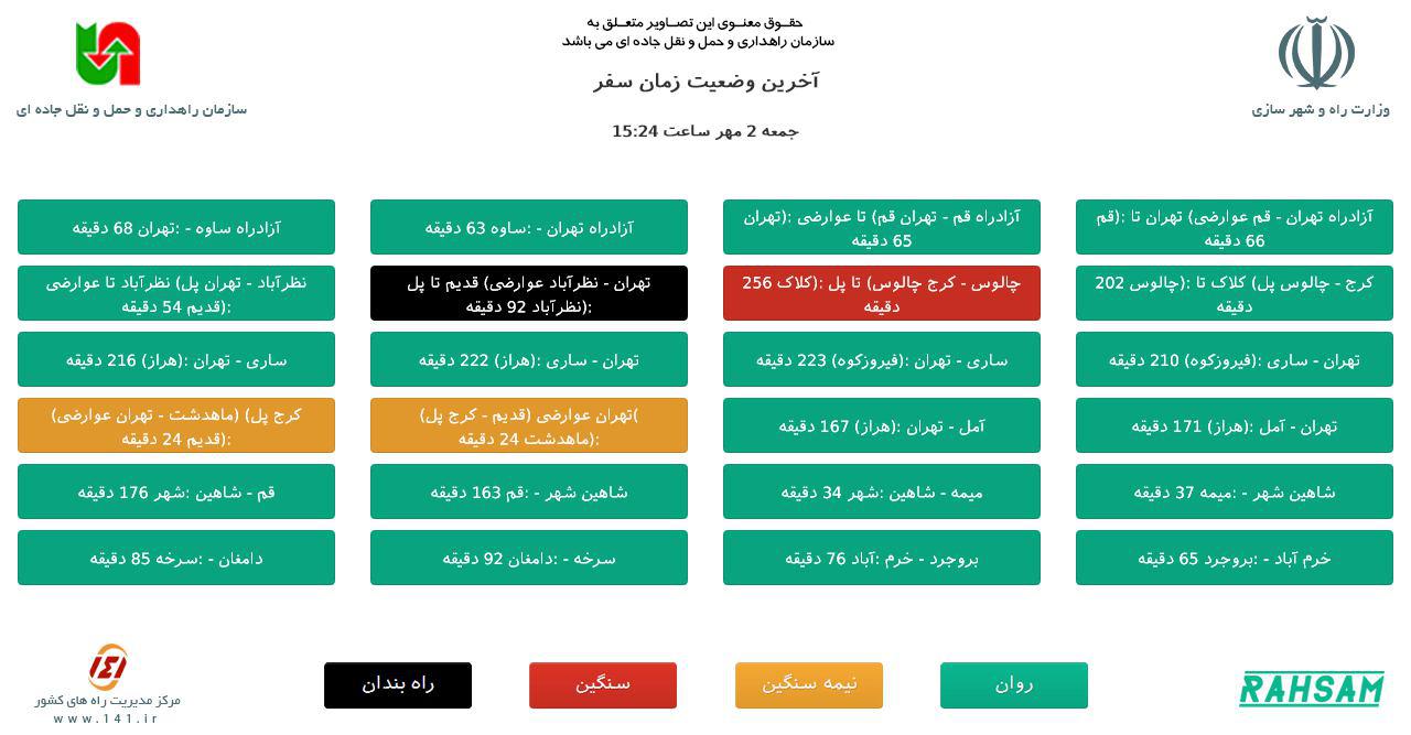 لغو موقت محدودیت تردد محور کرج-چالوس و هراز+ تصاویر