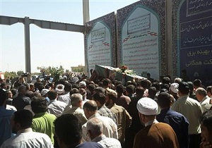 پیکر شهید مدافع حرم «حسین‌علی محمدی» در سمنان  تشییع شد