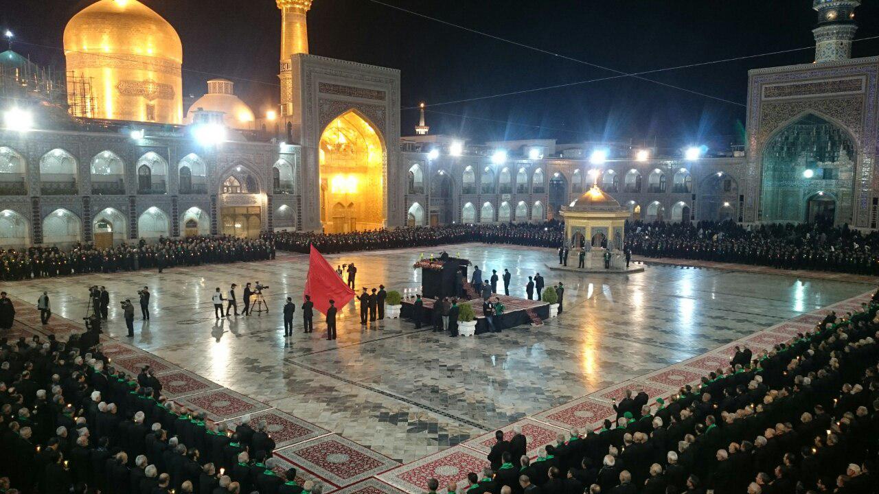آیین مراسم خطبه خوانی شب عاشورا در حرم مطهر رضوی