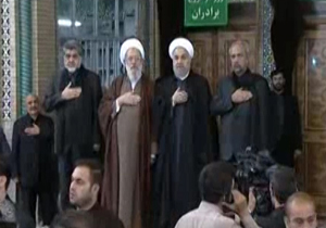 عزاداری رئیس جمهور کشورمان در حرم حضرت عبدالعظیم(ع) + فیلم
