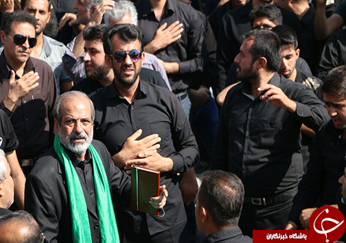 فارس یکپارچه سیاهپوش در عزای حسین + تصاویر