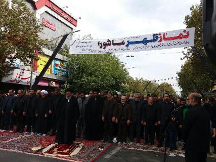 اقامه نماز ظهر عاشورا در گلستان + تصاویر