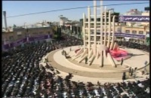 اقامه نماز ظهر عاشورا درزنجان