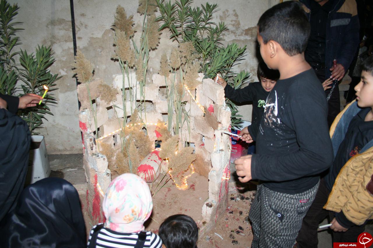 حضور عزاداران حسینی در شام غریبان + تصاویر