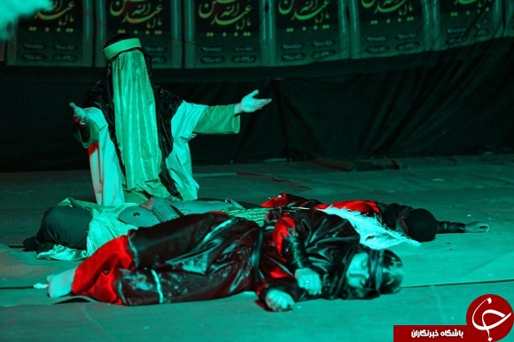 قسمت دوم نمایش تعزیه ذبح عظیم در عاشورای حسینی برگزار شد+تصاویر