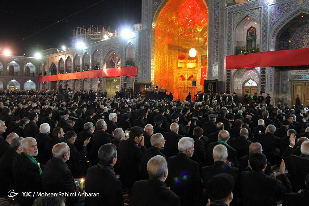 شام غریبان امام حسین(علیه&zwnj;السلام) در حرم مطهر رضوی برگزار شد