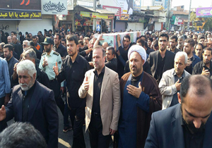 تشییع پیکر پاک شهید در نکا