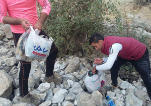 پاکسازی کوه از زباله + تصاویر