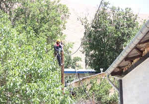 تبدیل شبکه سیمی روستای چهارباغ بسطام به کابل خودنگهدار