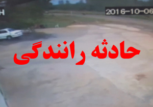 شاخ به شاخ موتور با سواری + فیلم