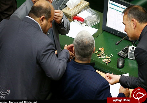 عکس/ پوست گردو در مجلس!