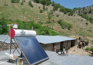 نصب آبگرمکن خورشیدی در مناطق جنگل نشین چهارمحال و بختیاری