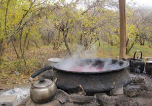 رب گیری انار در «ناردُنگ» رب گیری انار در «ناردُنگ»