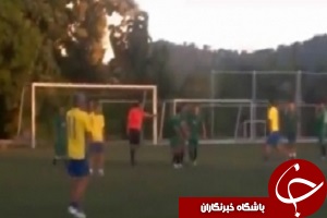 سوپرگل کاشته توسط فوتبالیست ۵۸ ساله + فیلم