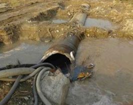 شکستگی شبکه آب روستایی در شوش