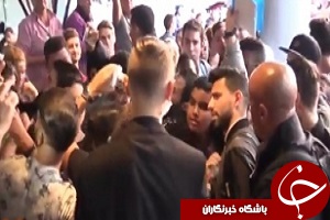 استقبال ویژه ازبازیکنان سیتی و آگوئرو پس از ورود به بارسلونا + فیلم
