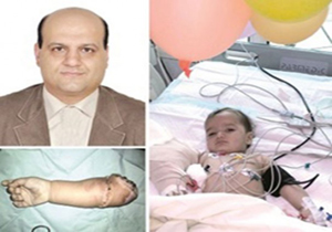 پیوند بازوی قطع شده یک کودک 13 ماهه اهوازی در شیراز + تصاویر