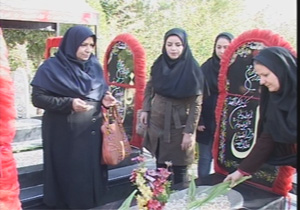 غبارروبی مزار شهدای ورزشکار شهرستان مهاباد