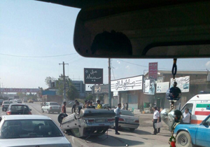 یک مصدوم در واژگونی زانتیا