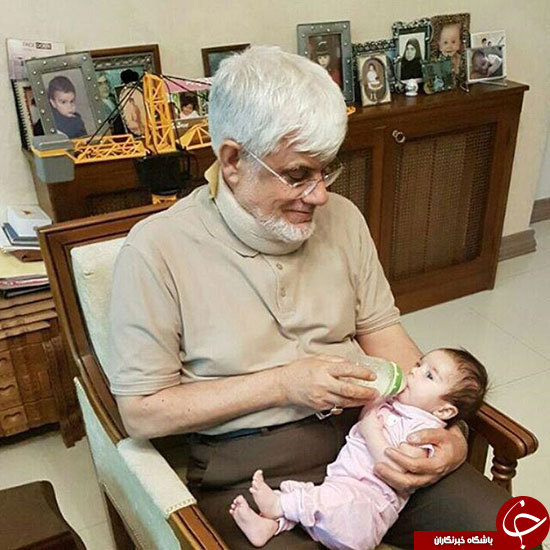 عکسی متفاوت از نوه داری &laquo;عارف&raquo;