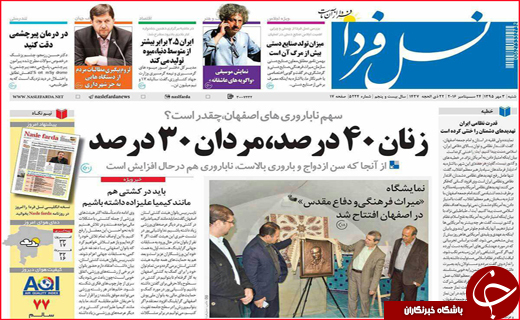 صفحه نخست روزنامه&zwnj;های استان&zwnj;ها شنبه 3 مهر ماه