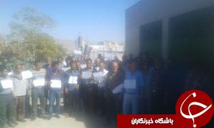 اعتراض و اعتصاب رانندگان کامیون بیرجند درب استانداری