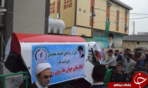 دستگاه مكانيزه جمع آوری پوشال مرغ در جویبار ساخته شد+تصاویر
