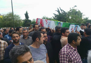تشییع پیکر جانباز آملی