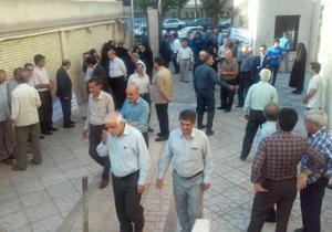 تجمع اعتراضی فرهنگیان بازنشسته یزدی