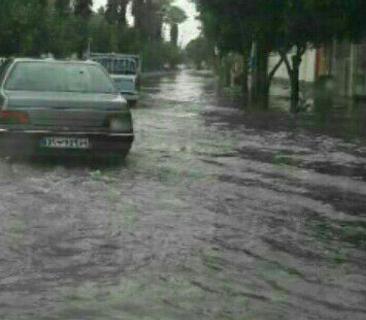 آبگرفتگی معابر در گنبدکاووس