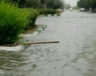 آبگرفتگی معابر در گنبدکاووس