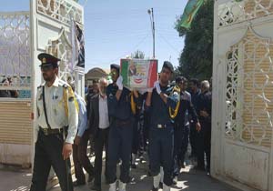 تشییع پیکر جانباز در سیرجان