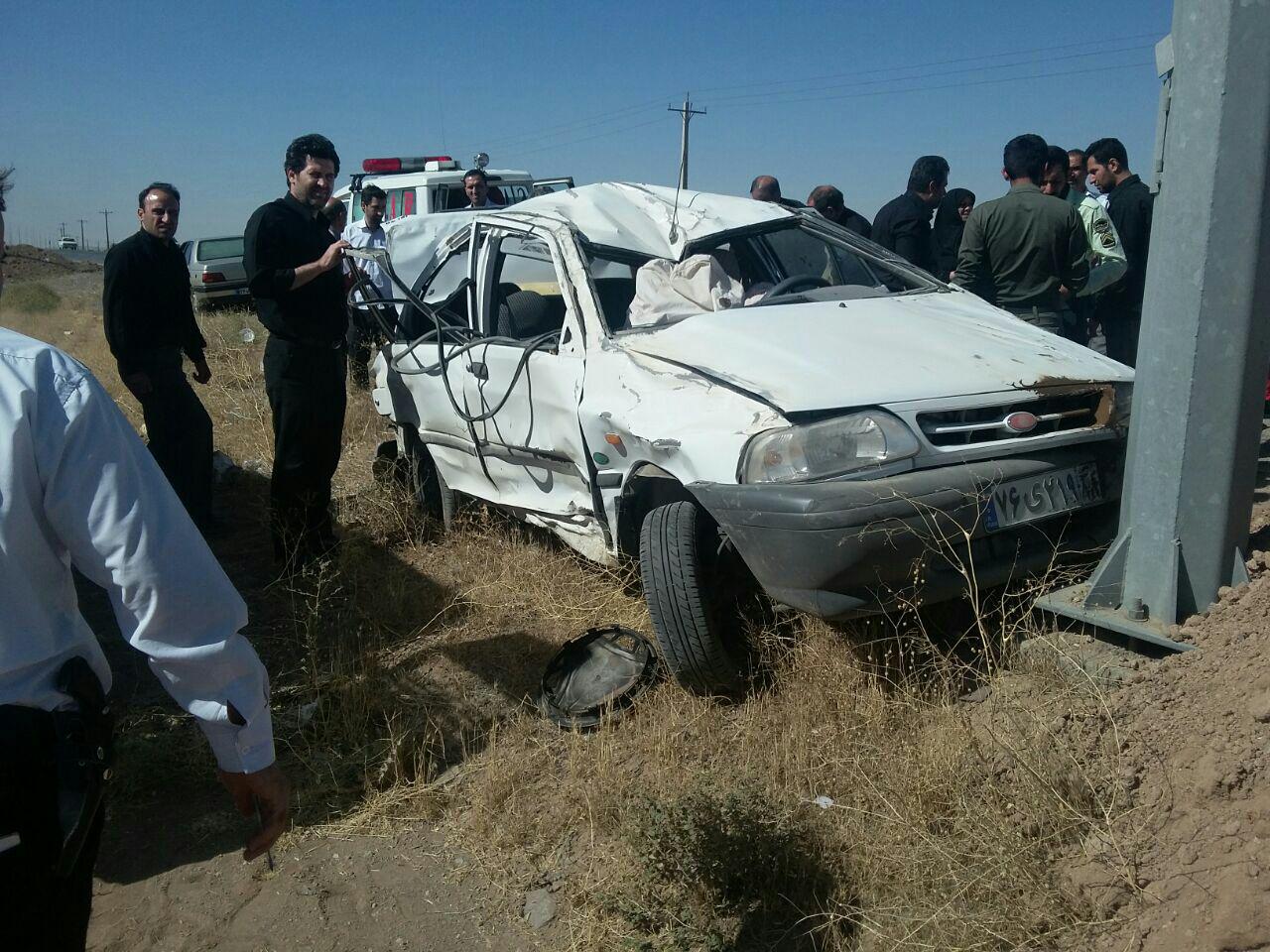 4 مصدوم در واژگونی پراید