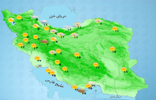 بارش باران در استان های شمالی کشور
