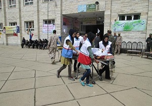 رزمایش پدافند غیرعامل در مدارس اردبیل برگزار شد