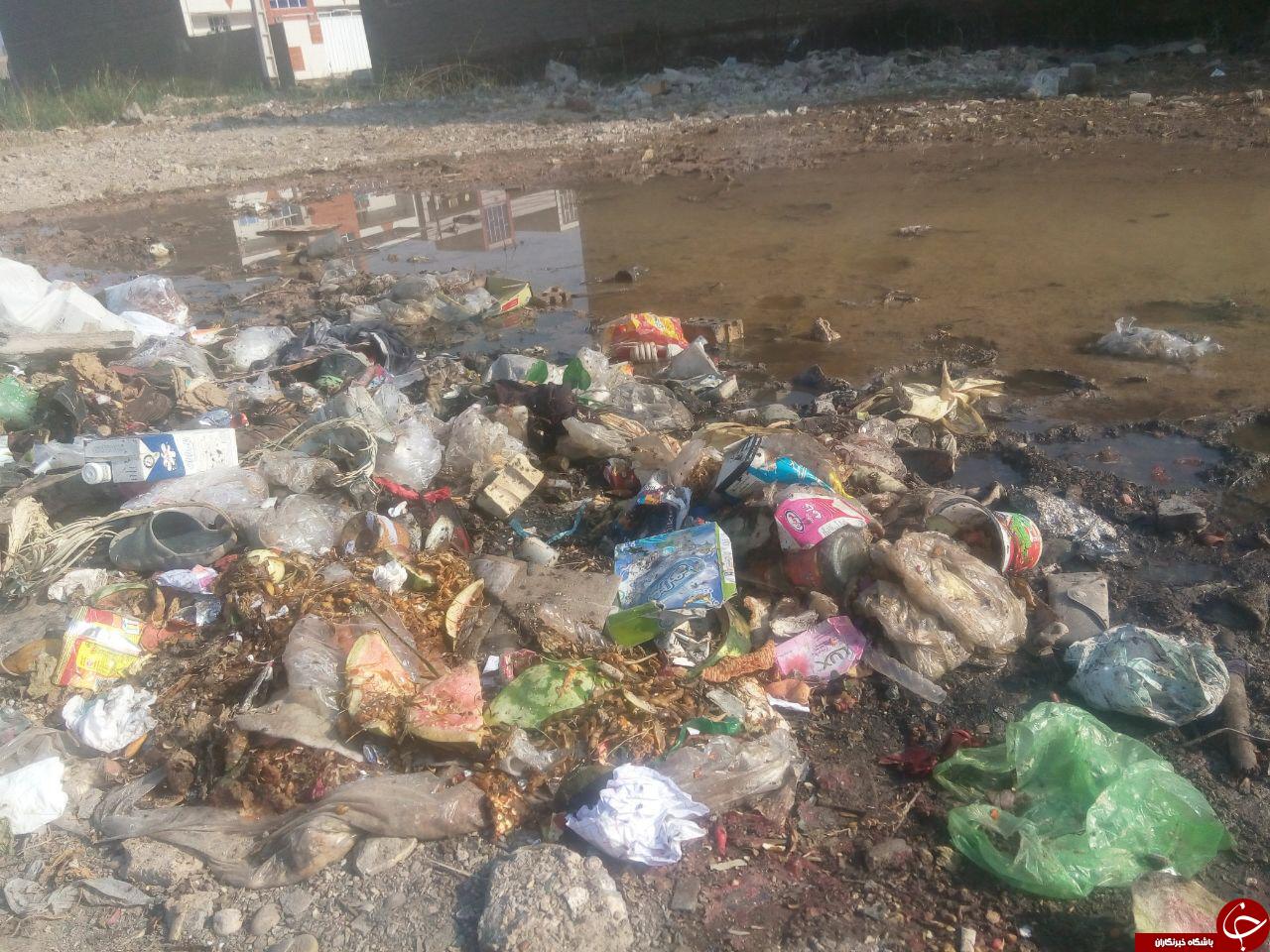 وضعیت اسفبار انباشت زباله در اهواز + تصاویر