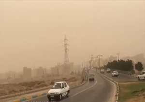 آسمان اهواز باز هم خاکی شد + فیلم