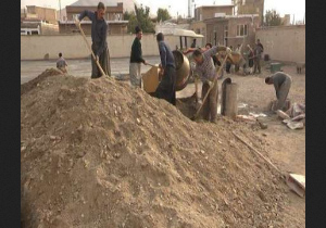 مشارکت اهالی روستای حصار شهرستان بوکان در توسعه مدرسه