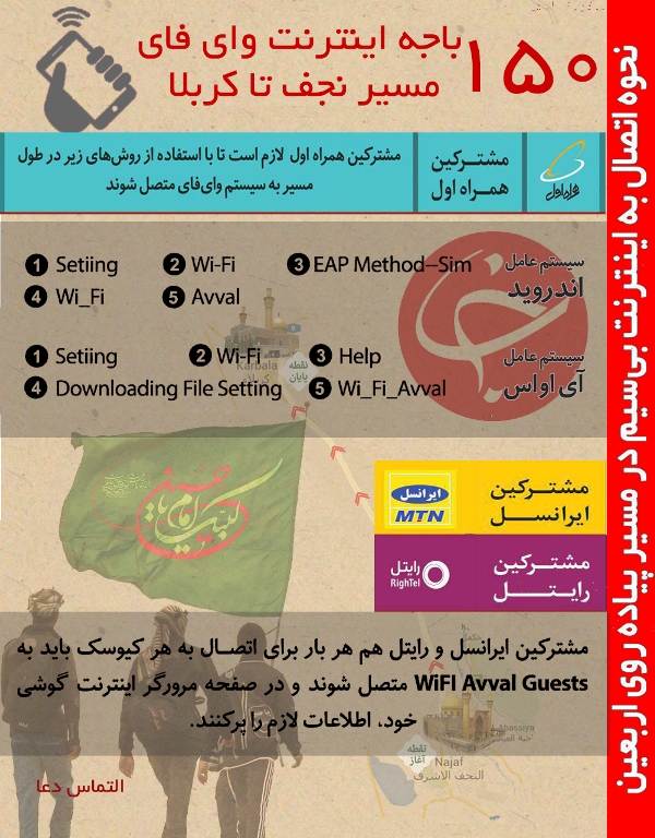 نحوه استفاده از اینترنت در راهیپیمایی اربعین + اینفوگرافی