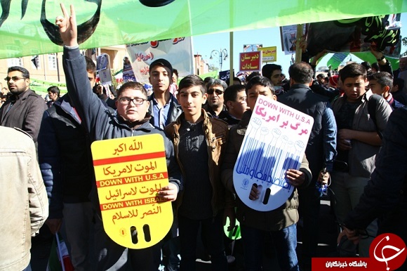راهپیمایی باشکوه ۱۳ آبان در سراسر آذربایجان&zwnj;غربی برگزار شد+تصاویر