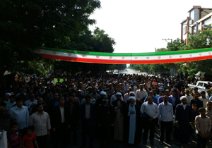 فریاد استکبار ستیزی در منوجان طنین انداز شد