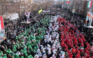 فریاد مرگ بر آمریکا در سراسر استان طنین انداز شد...